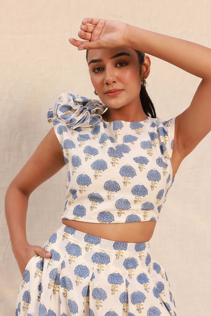 Blue Lotus Print 3D flower - Image 4