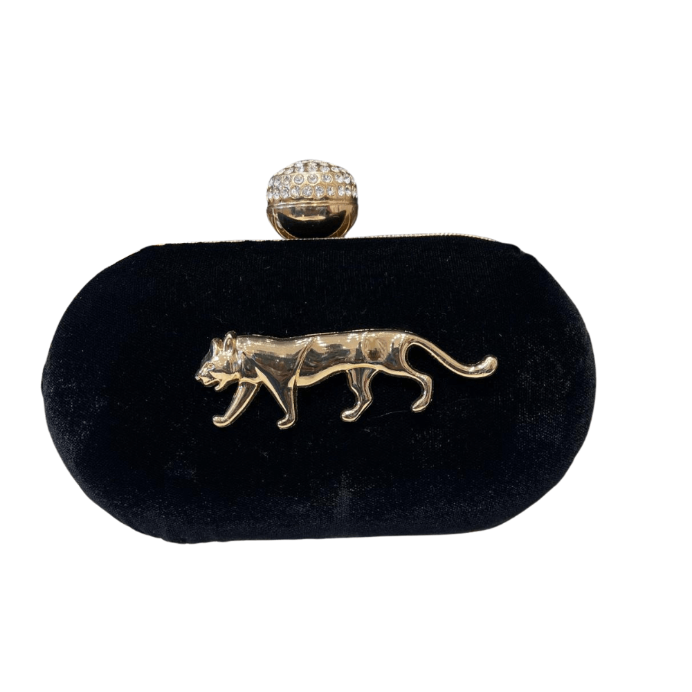 Midnight Prowl Velvet Clutch